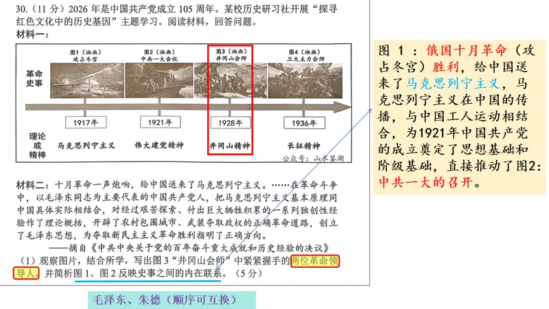 【山水鉴题】建党105周年专题:中考必考的红色考点 第6张
