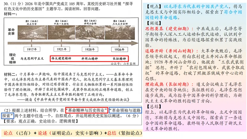 【山水鉴题】建党105周年专题:中考必考的红色考点 第8张