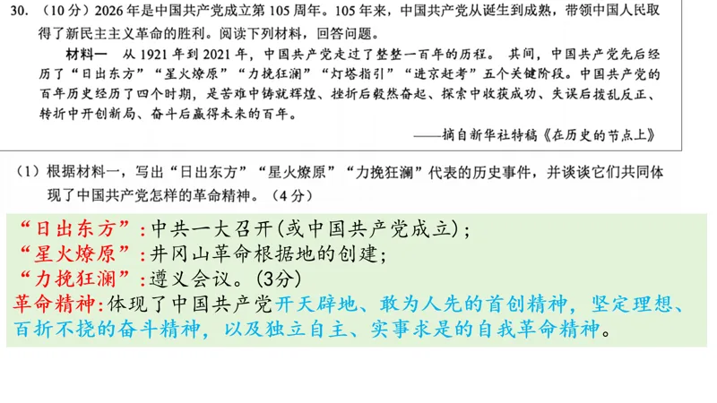 【山水鉴题】建党105周年专题:中考必考的红色考点 第11张