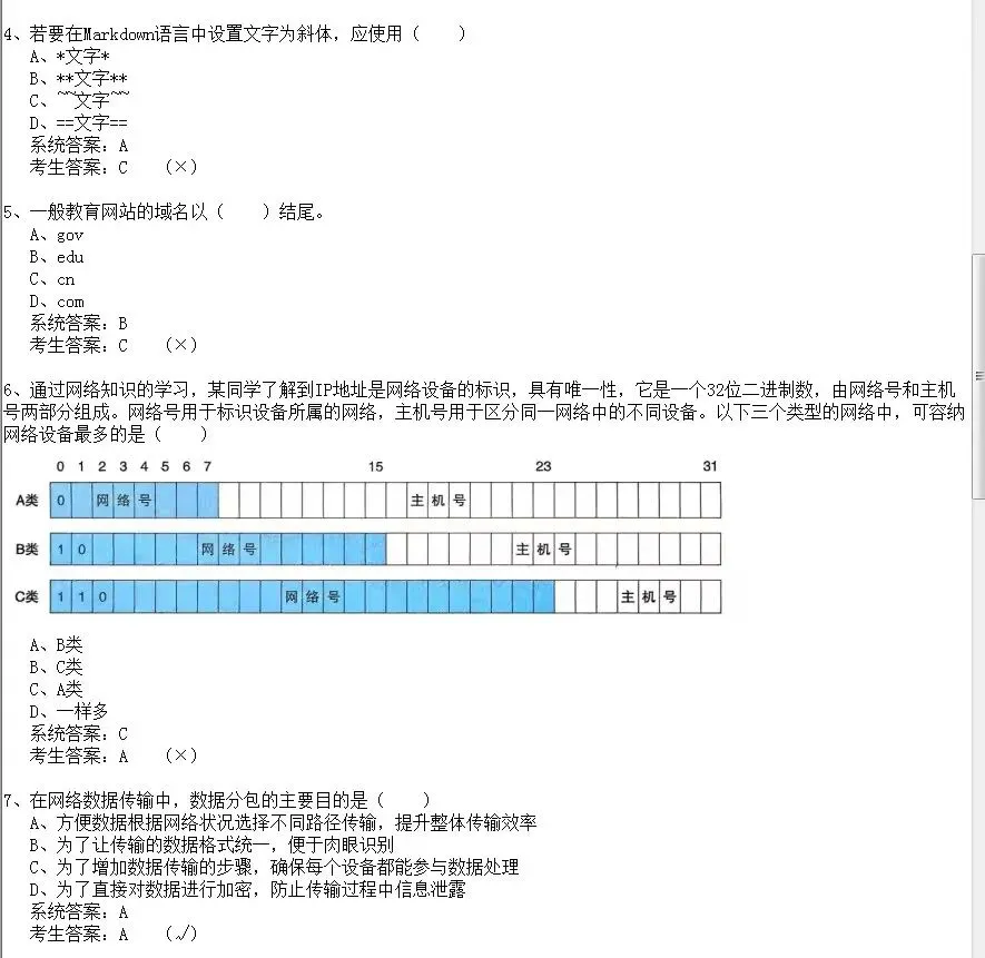2026年陕西省初中信息科技学业考试题库模拟真题(十一) 第11张