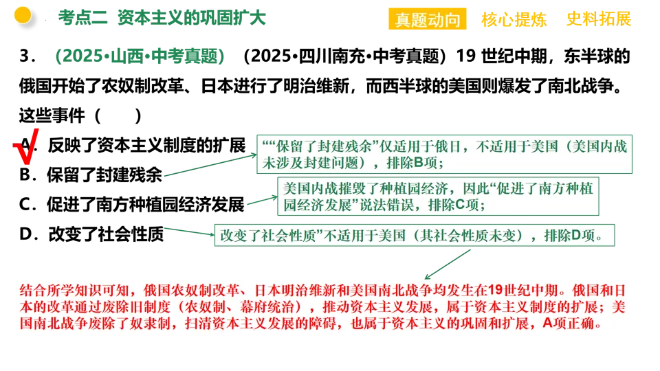 【中考复习】|专题11:资本主义的发展史 第21张