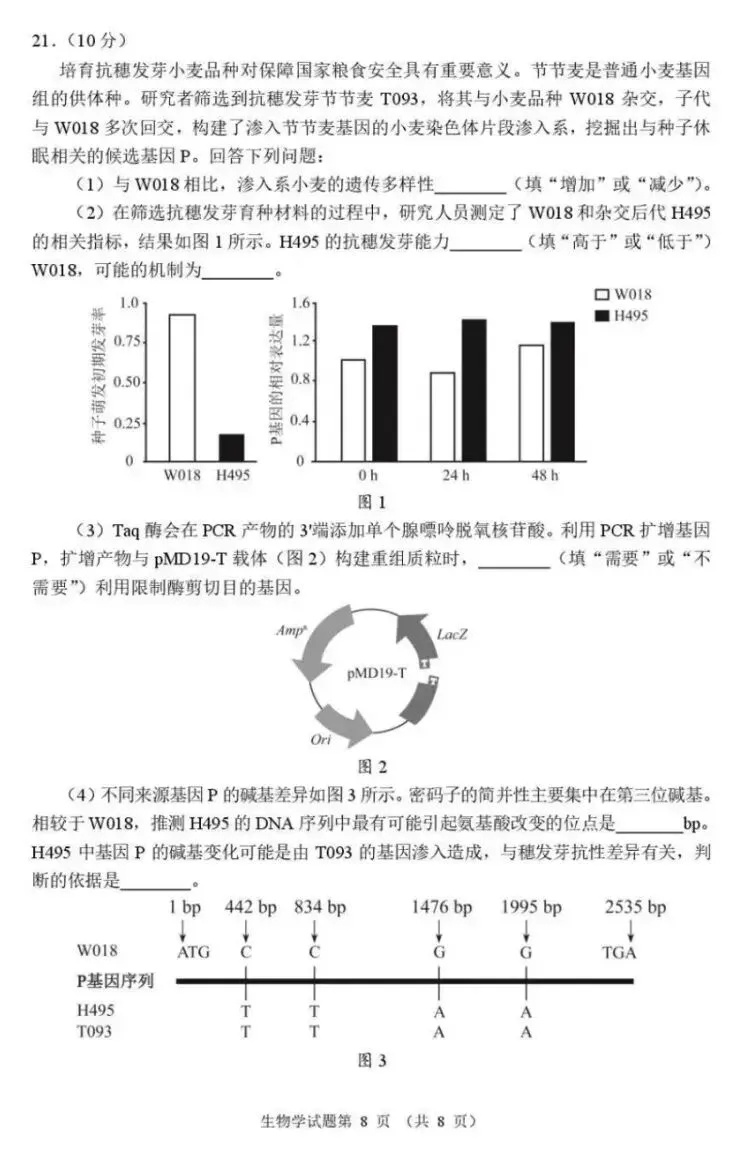 2026年河南省高三适应性考试生物学试卷及答案(附全九科pdf下载) ⊙ 第14张