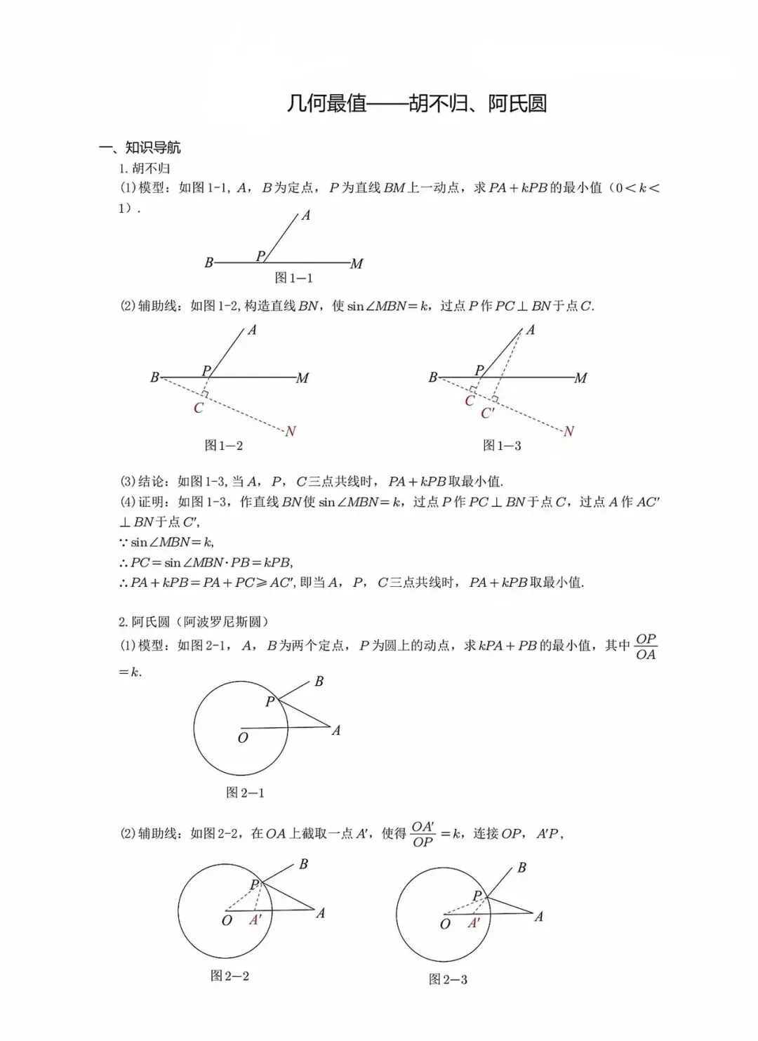 【中考数学】强基计划之几何最值胡不归、阿氏圆精讲精练 第1张