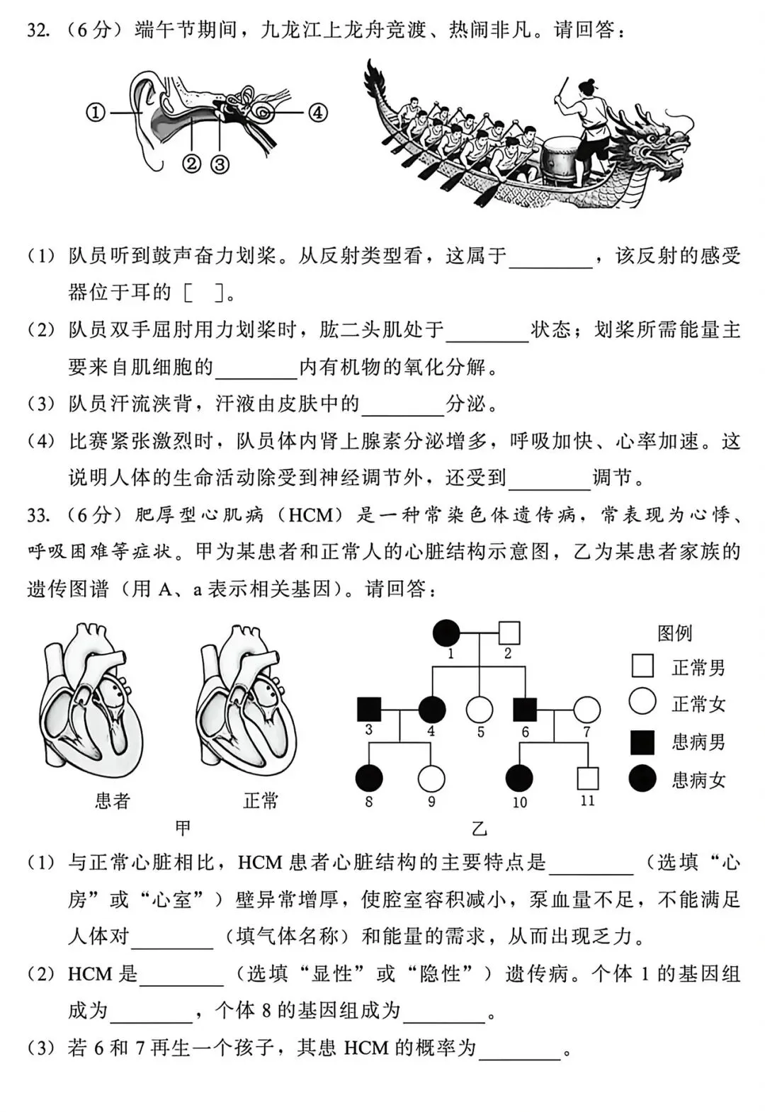 2026年生物会考第二次模拟试卷 第7张