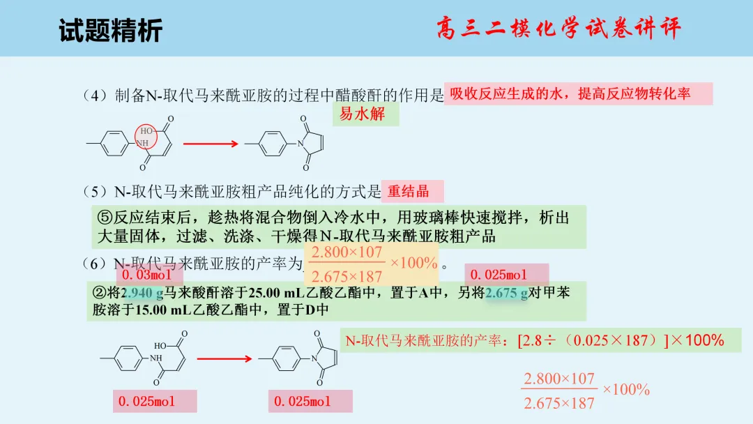 唐山市2026年普通高中学业水平选择性考试第二次模拟演练化学试卷讲评(主观题)PPT可下载 第9张
