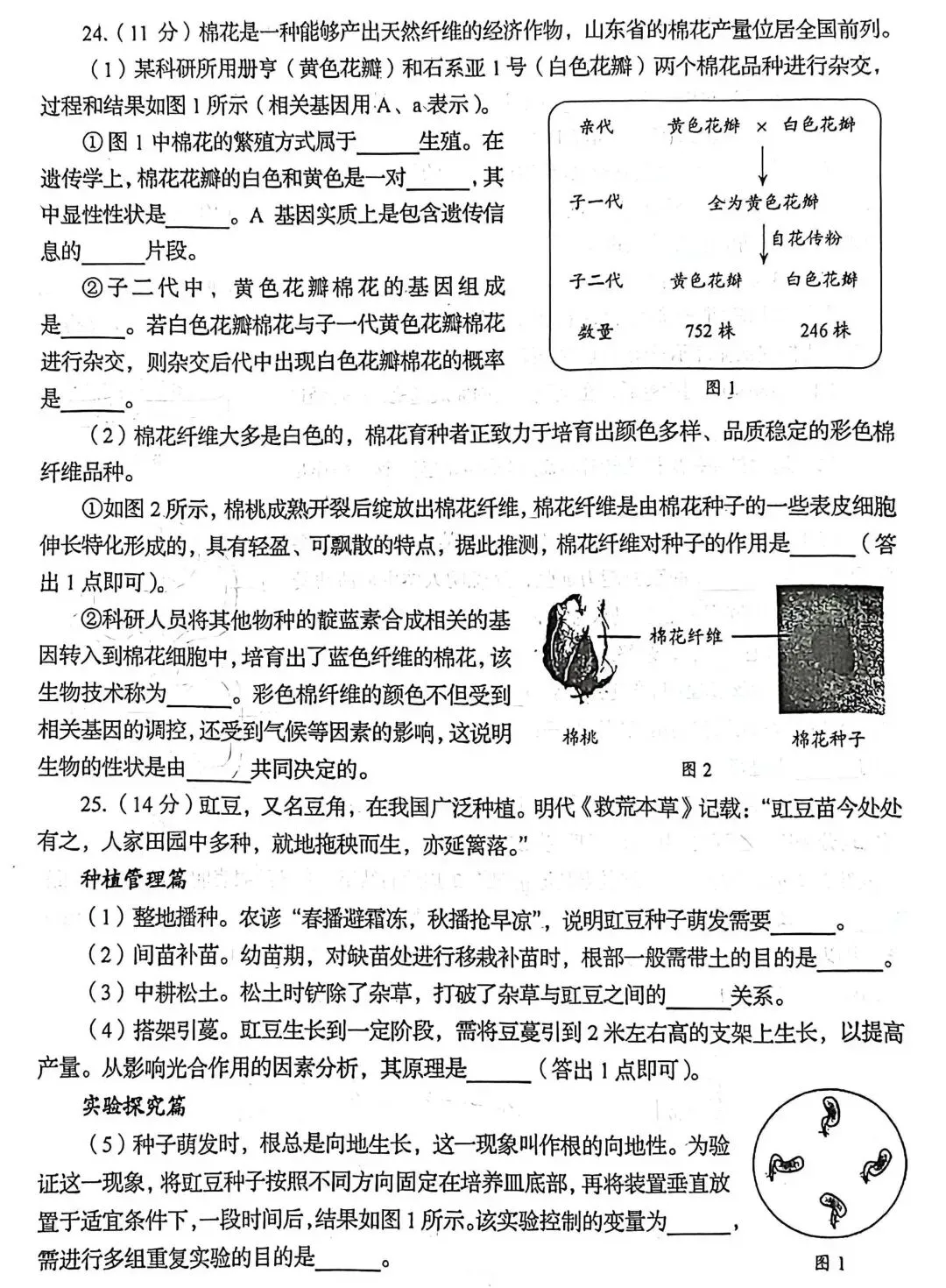 2026年山东省生物中考样卷+参考参考答案有word文档部分截图 第8张