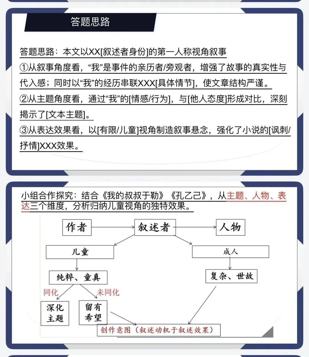 中考复习之小说叙述视角—— 你我ta!(带学案) 第5张
