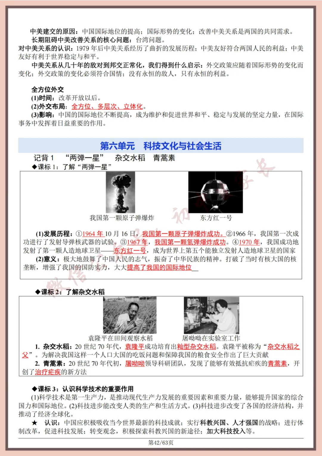 2026年中考历史全六册复习提纲(共63页)(高清版),可打印! 第43张