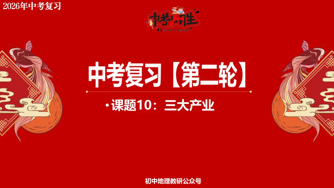 2026年中考地理复习【第二轮】 | 课题10《三大产业》,欢迎大家加入会员群,享受更多优惠! 第2张