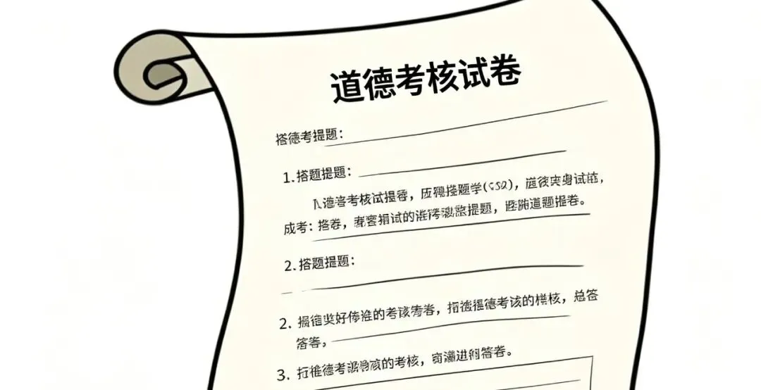 一张考核道德底线的电子试卷 第1张