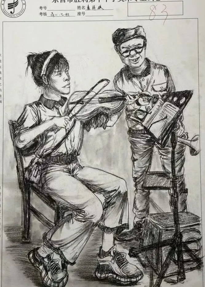 速写考试优秀试卷展览 第6张