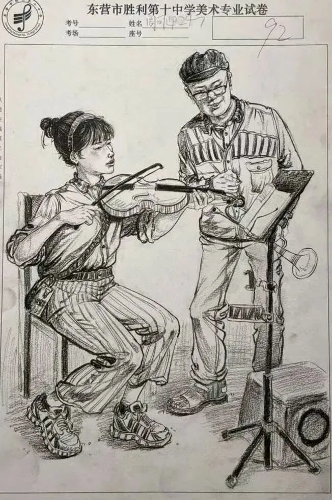 速写考试优秀试卷展览 第9张