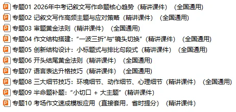 2026年中考语文(议论文+记叙文)写作,打印一份给孩子,考试高分作文不用愁! 第3张