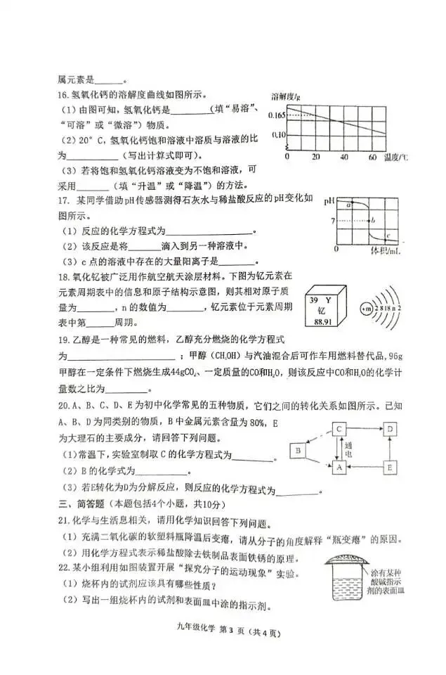 邓州市2025——2026学年中招第一次模拟考试化学试卷 第3张