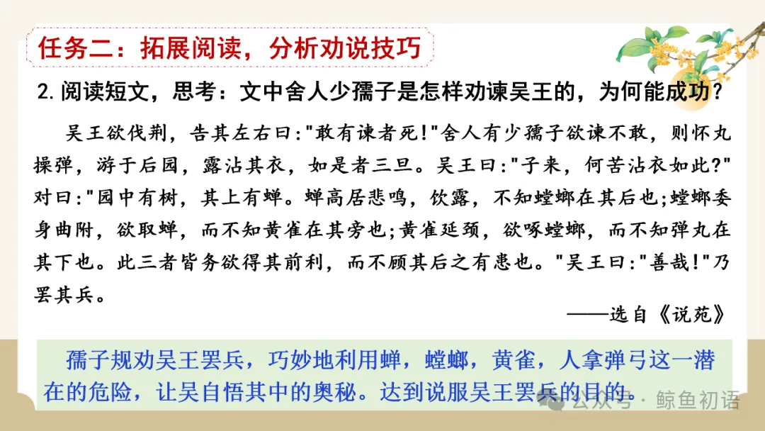 2026中考|专项复习(七)文言文分主题整合复习五|劝说篇 |三轮复习 第23张