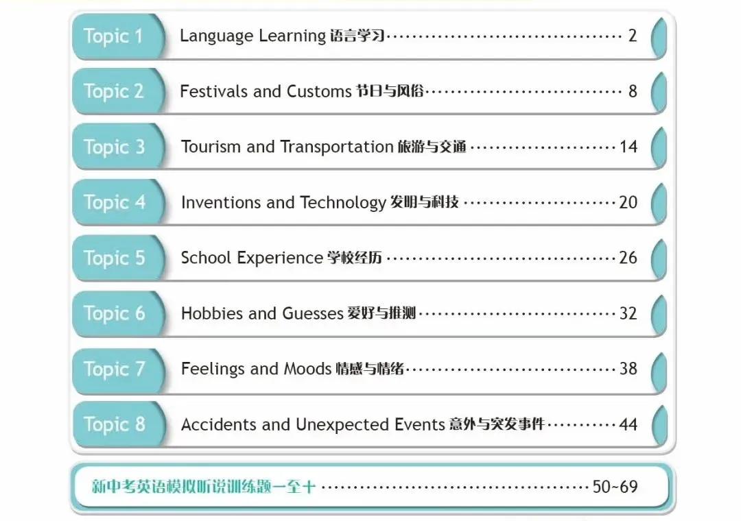 《新中考英语听说冲刺训练》:熟悉新听说,助力新中考! 第8张