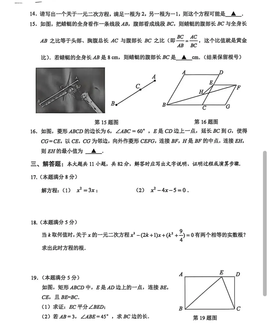 初一初二数学试卷以及分析 第11张