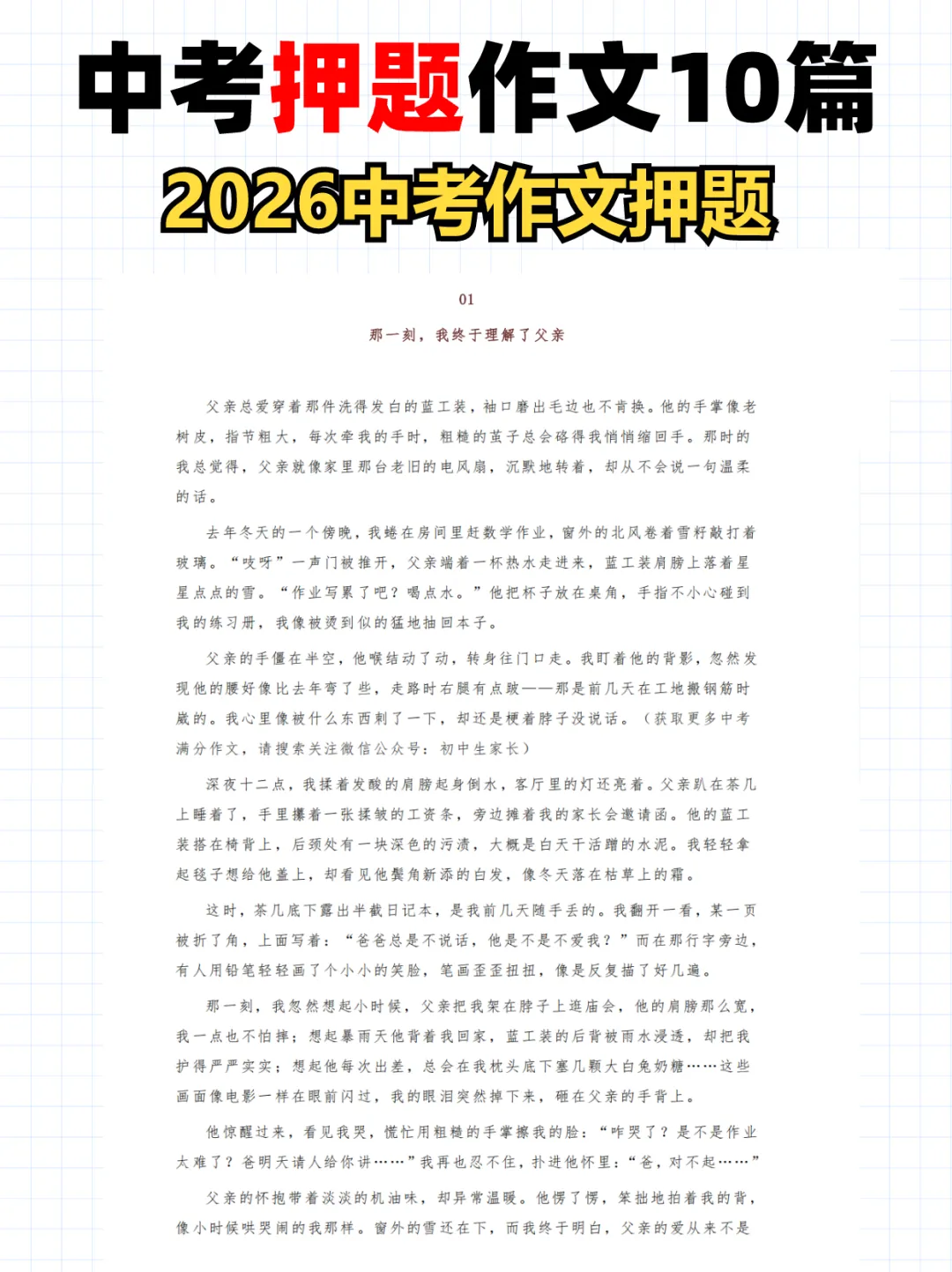 救命!!! 中考作文直接抄这套就稳了!! 第2张