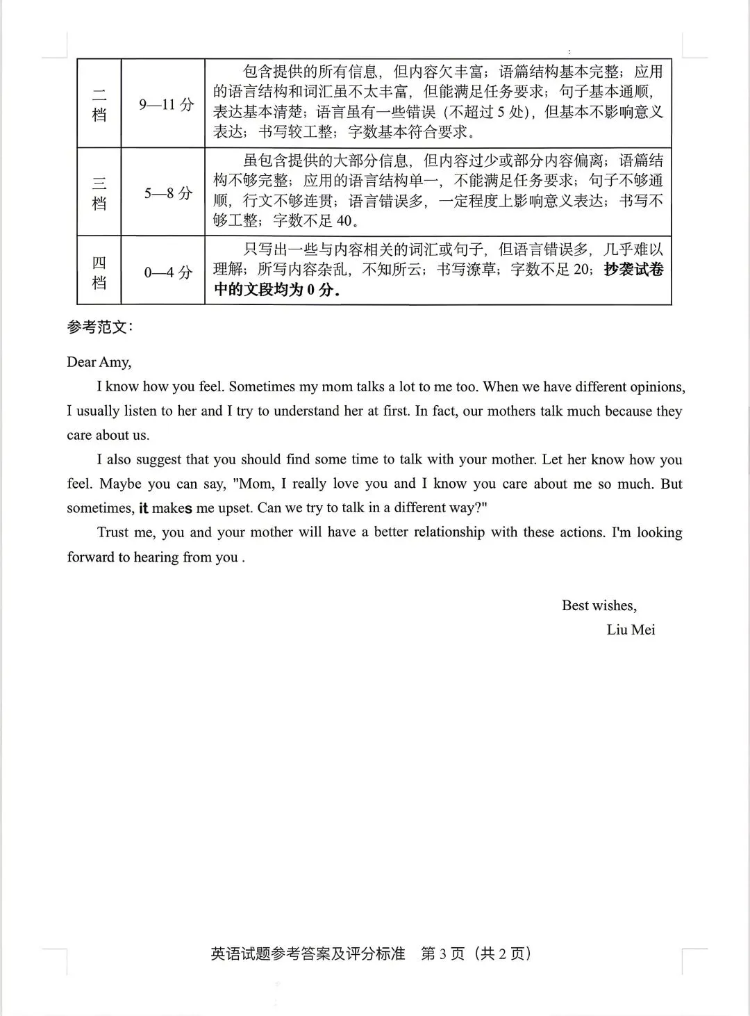 2026年山东省临沂市沂水县中考一模英语试卷附答案 第12张