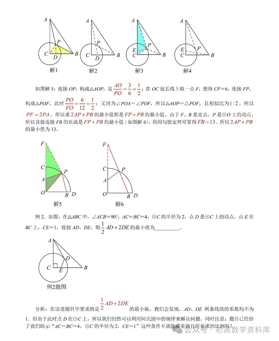 阿氏圆、胡不归问题——2026中考最值16讲 第4张