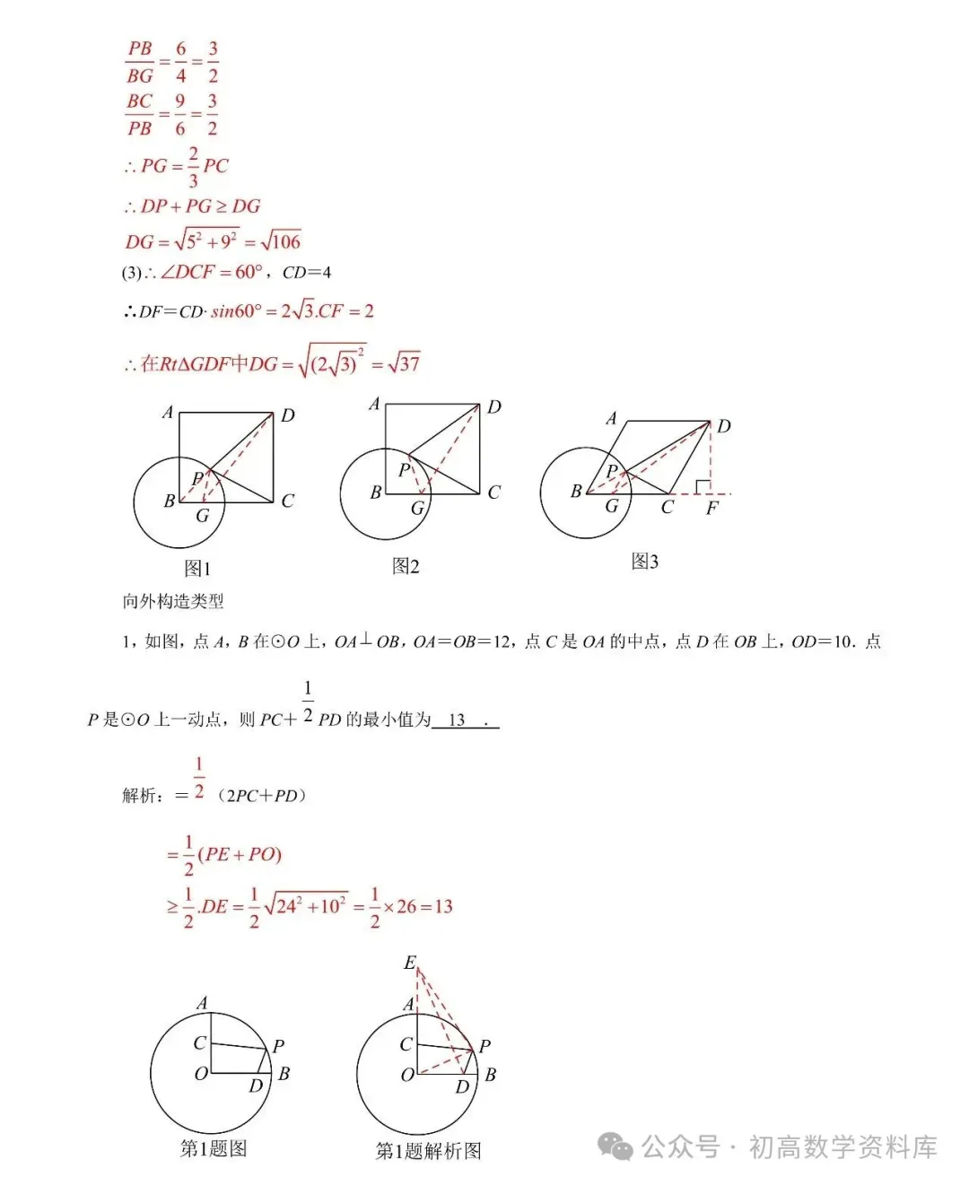 阿氏圆、胡不归问题——2026中考最值16讲 第19张