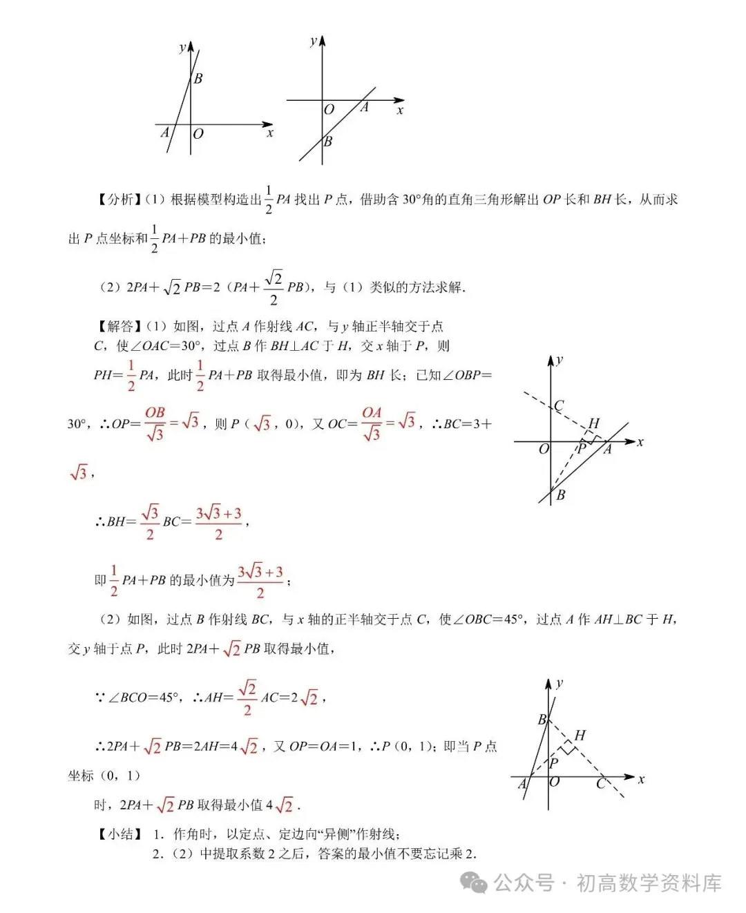 阿氏圆、胡不归问题——2026中考最值16讲 第29张