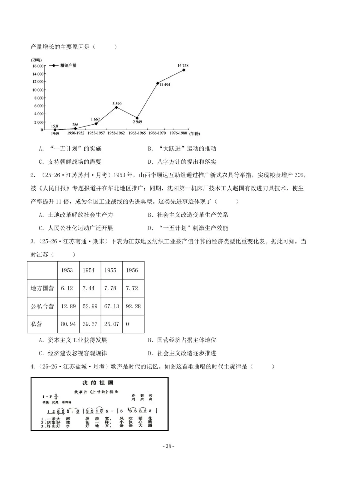 2026 年中考历史押题猜想 第29张
