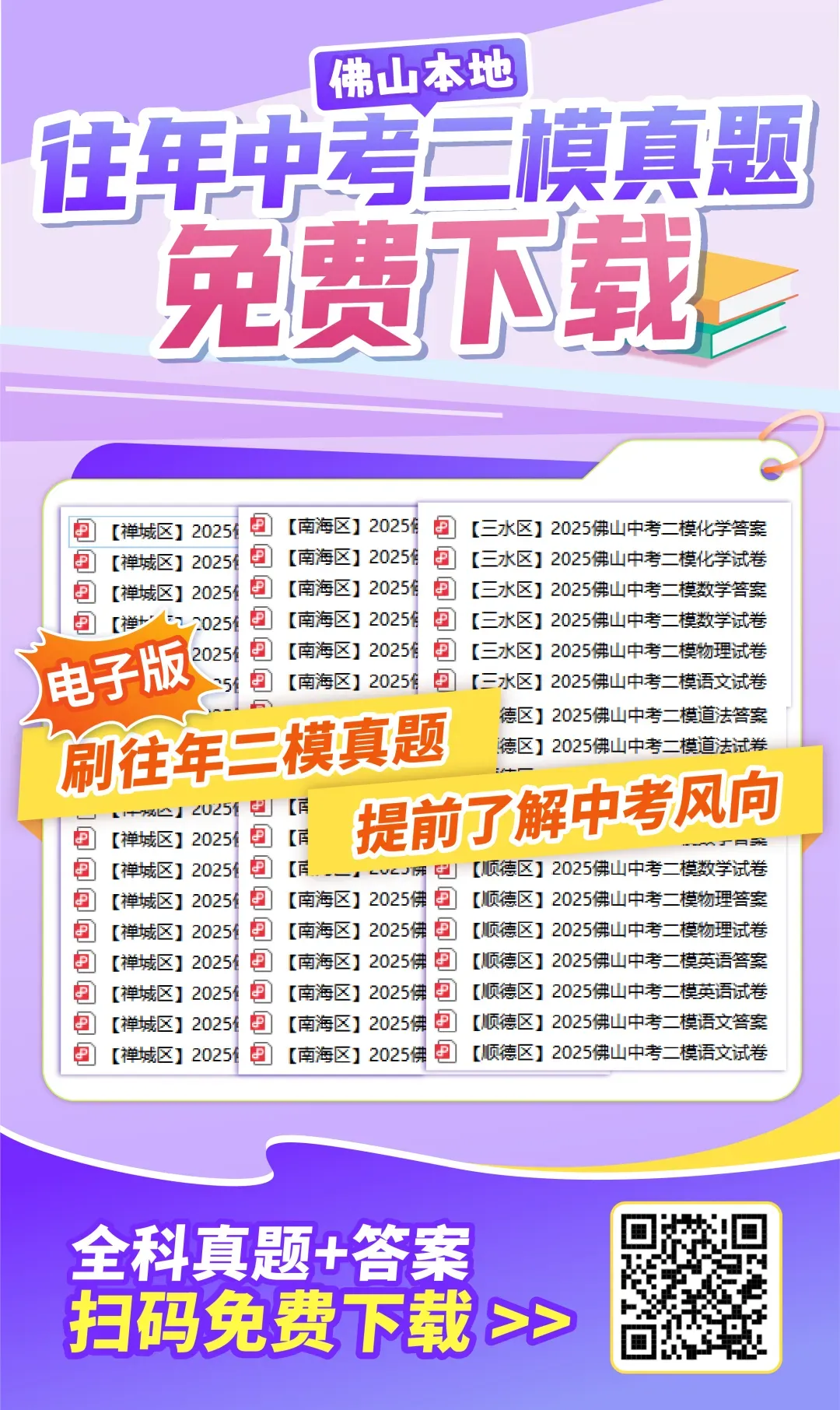 佛山中考试卷和模考有什么区别?各科试卷分析....附公办高中录取得分率汇总+往年中考真题 第91张