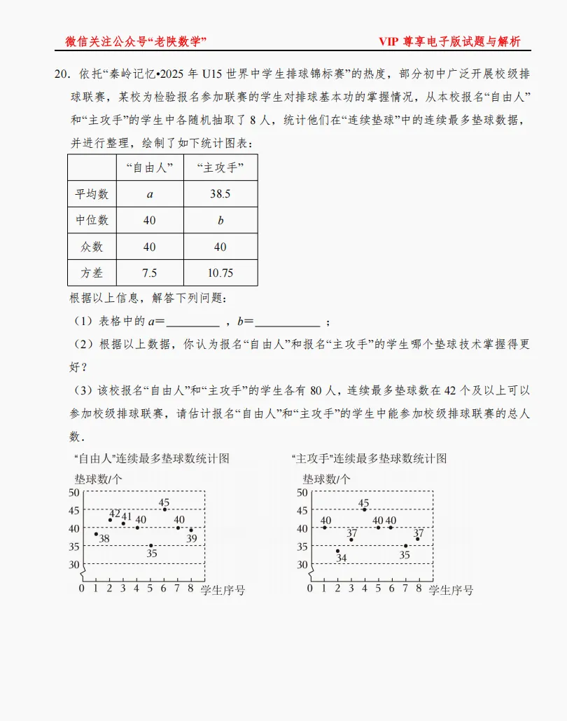 2026陕西中考数学备考——统计题专练 第20张