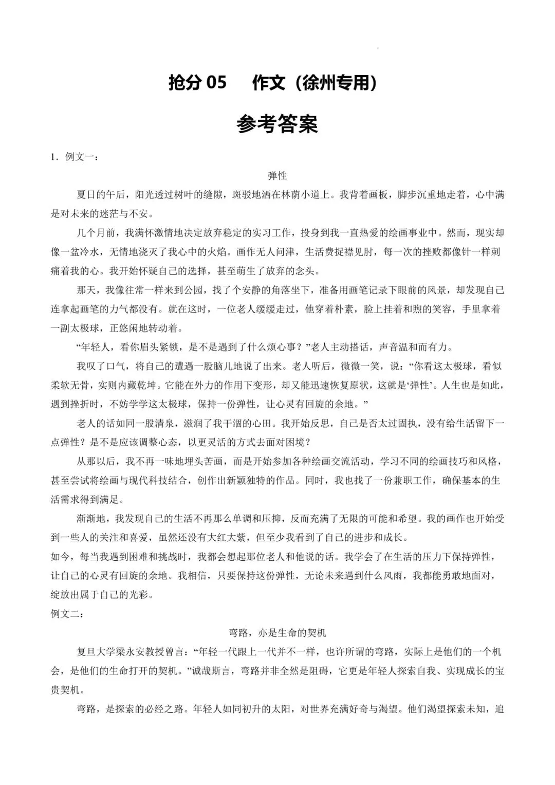 2026 徐州中考语文二轮复习专题答案 第17张