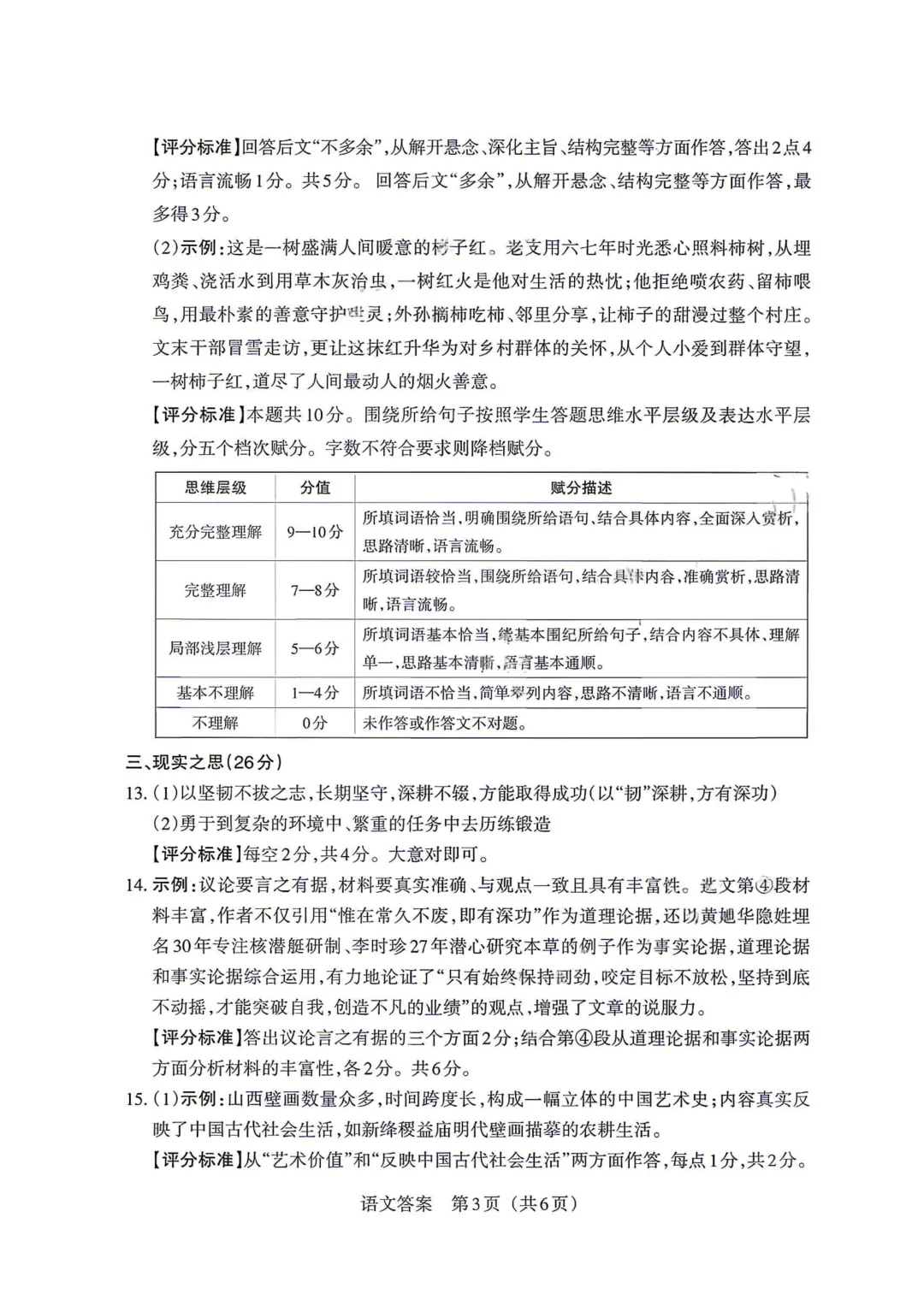 模考新卷 | 2026年山西中考模拟考试三(A卷) 第11张