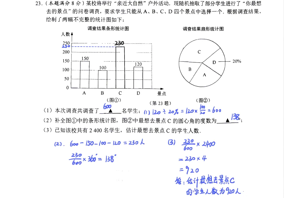 2026年苏州工业园区中考数学一模试卷 手写解析 第20张