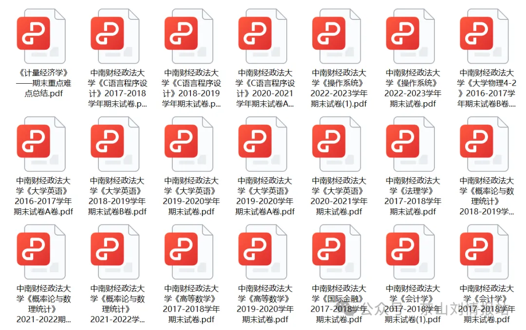 中南财经政法大学历年期中期末真题来了~(第4次更新) 第3张