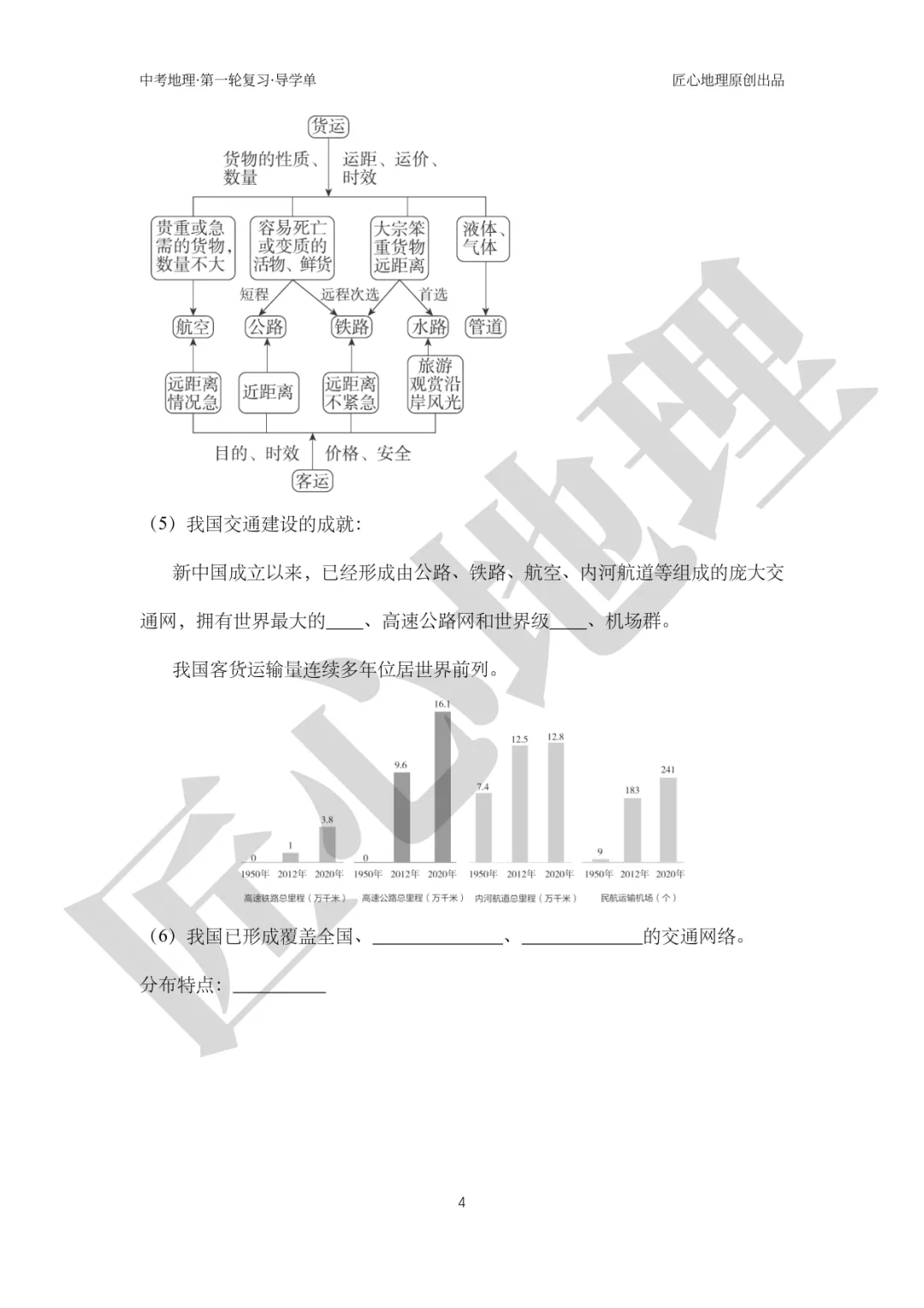 新教材 | 中考一轮复习·中国的交通运输(课件+导学单+练习题) 第9张