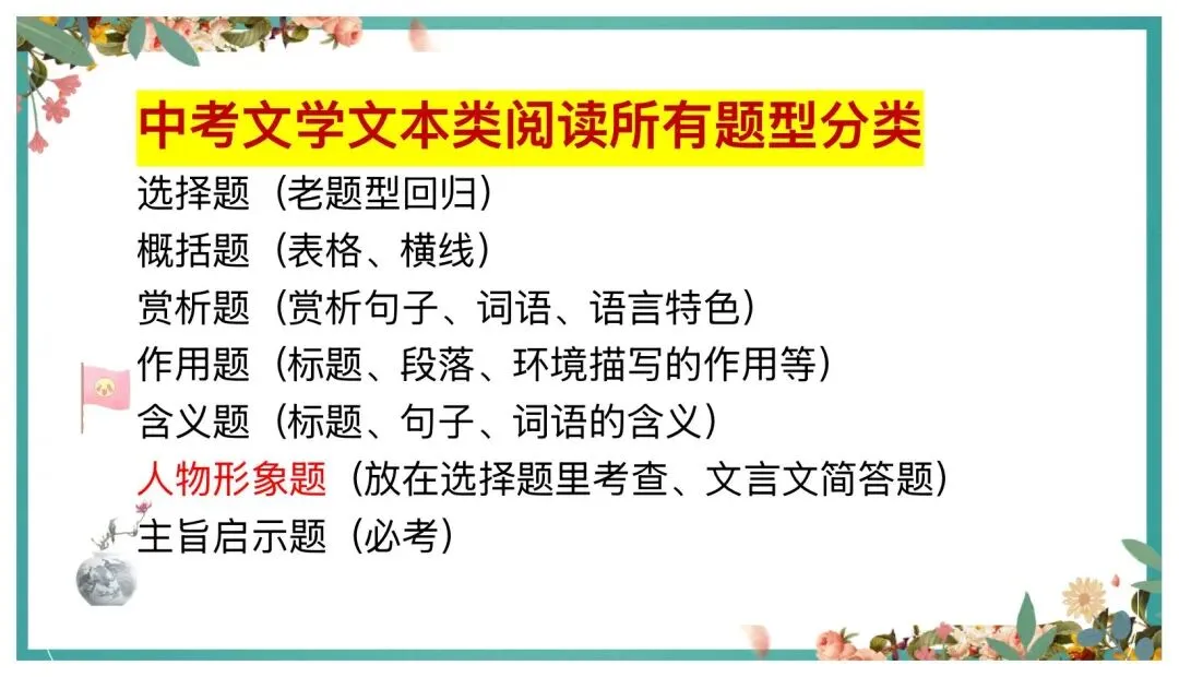 中考阅读人物形象分析这样讲太赞了! 第2张