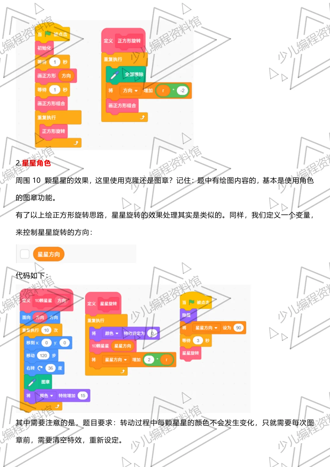 Scratch编程真题:旋转的图形 第4张