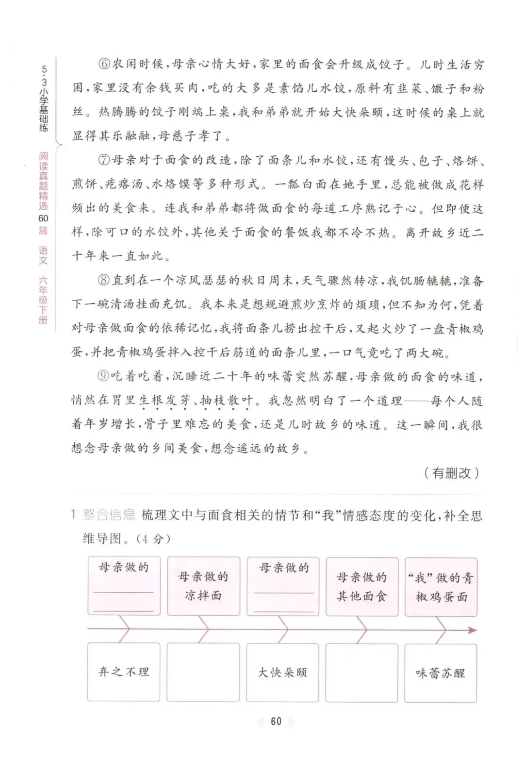 26春六年级下册语文《阅读理解真题训练60篇》有答案,免fei下载 第9张