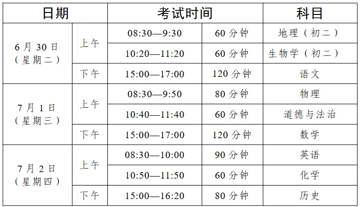 2026中考时间新鲜出炉!河北、浙江、广东……快看看孩子哪天进考场 第4张