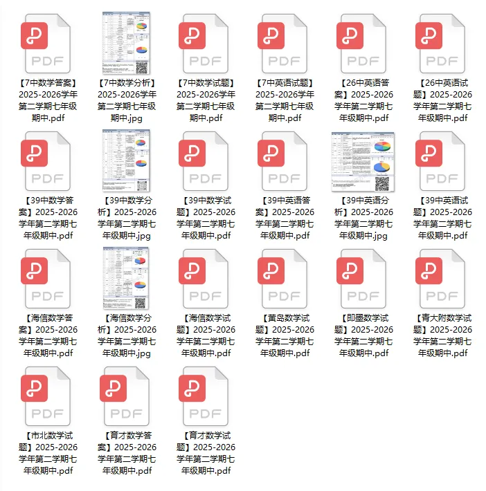 更新!青岛市5-8年级下学期期中+中考一模试题+答案汇总 第4张