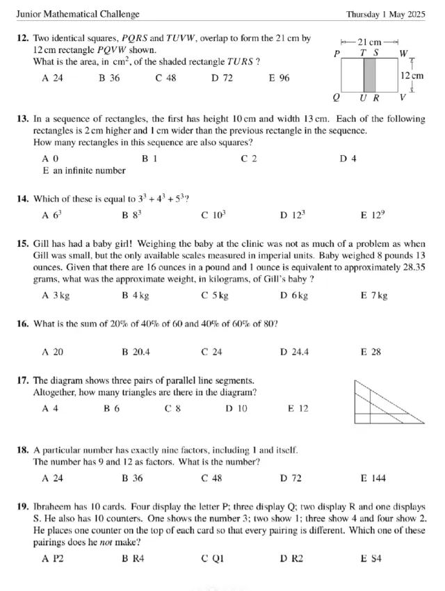 *考前突袭!2025年JMC竞赛真题+解析完整版PDF可打印 附2010-2025年JMC+解析~ 第3张