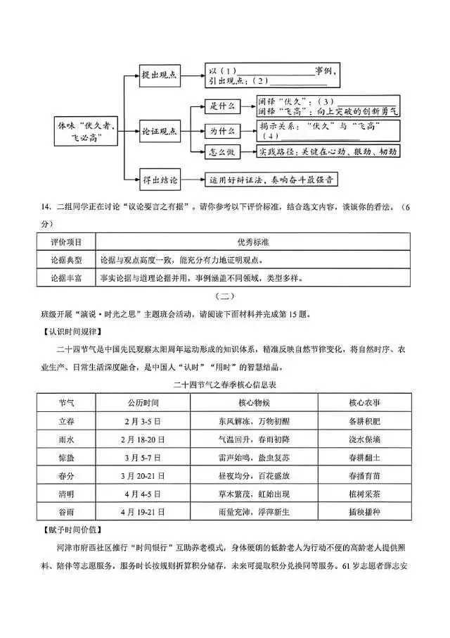 2026年运城一模(各科试卷及答案) 第7张