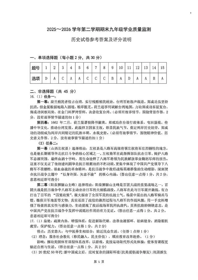 2026年运城一模(各科试卷及答案) 第66张