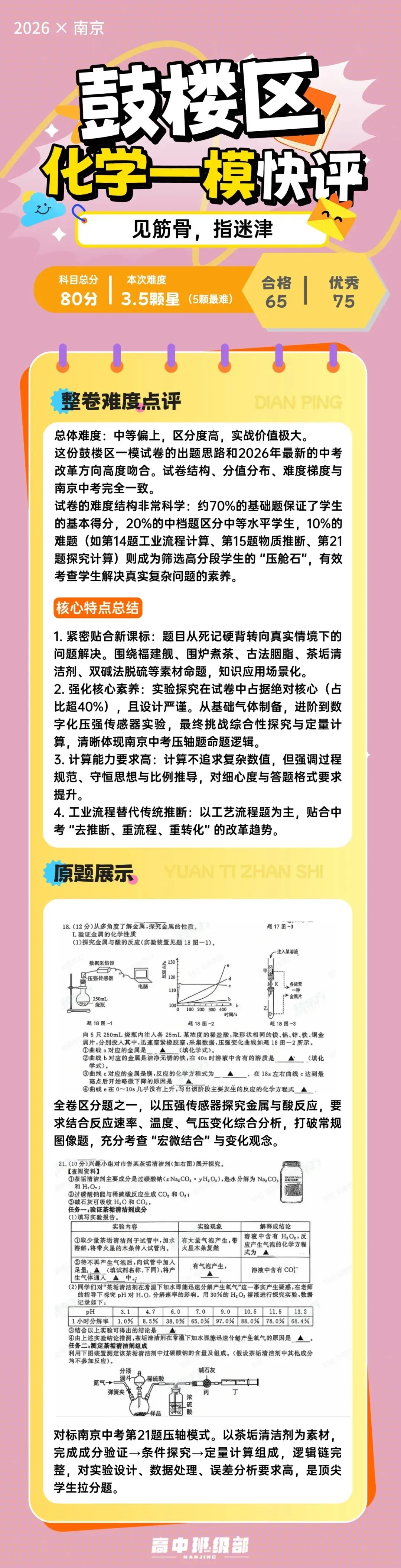 各区中考一模卷流出,多少分算优秀?附真题与答案合集 第12张