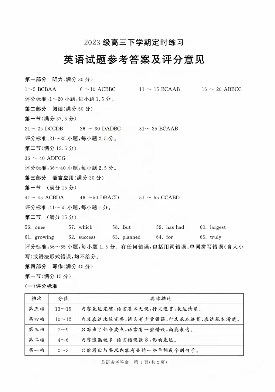 估分/复盘必备!2026届成都三诊九科试卷及答案解析(全)!简单,没有一二诊难! 第12张