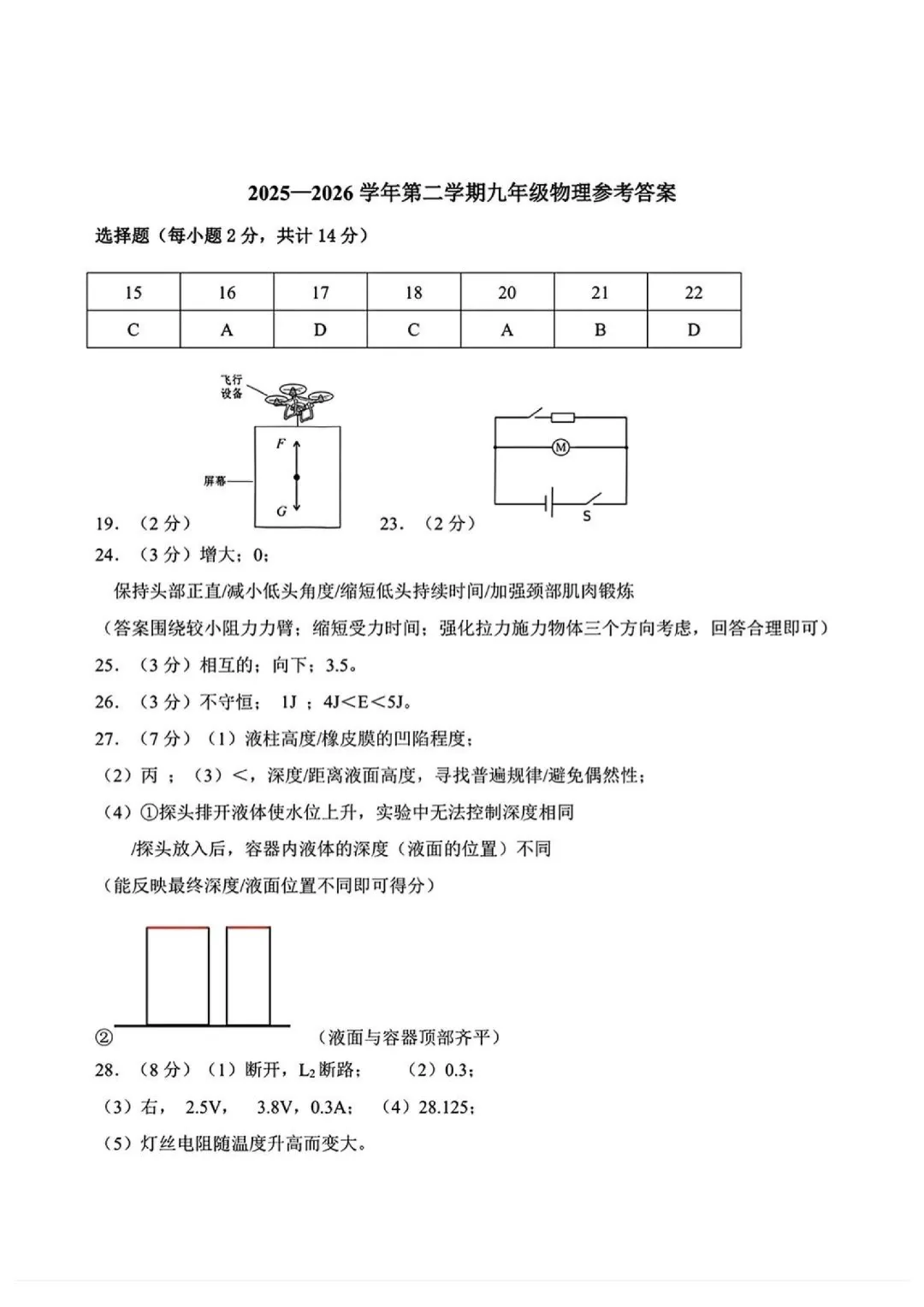 深圳26中考二模|多区开考!罗湖/宝安/光明/南二外初三二模试卷+答案出炉! 第98张