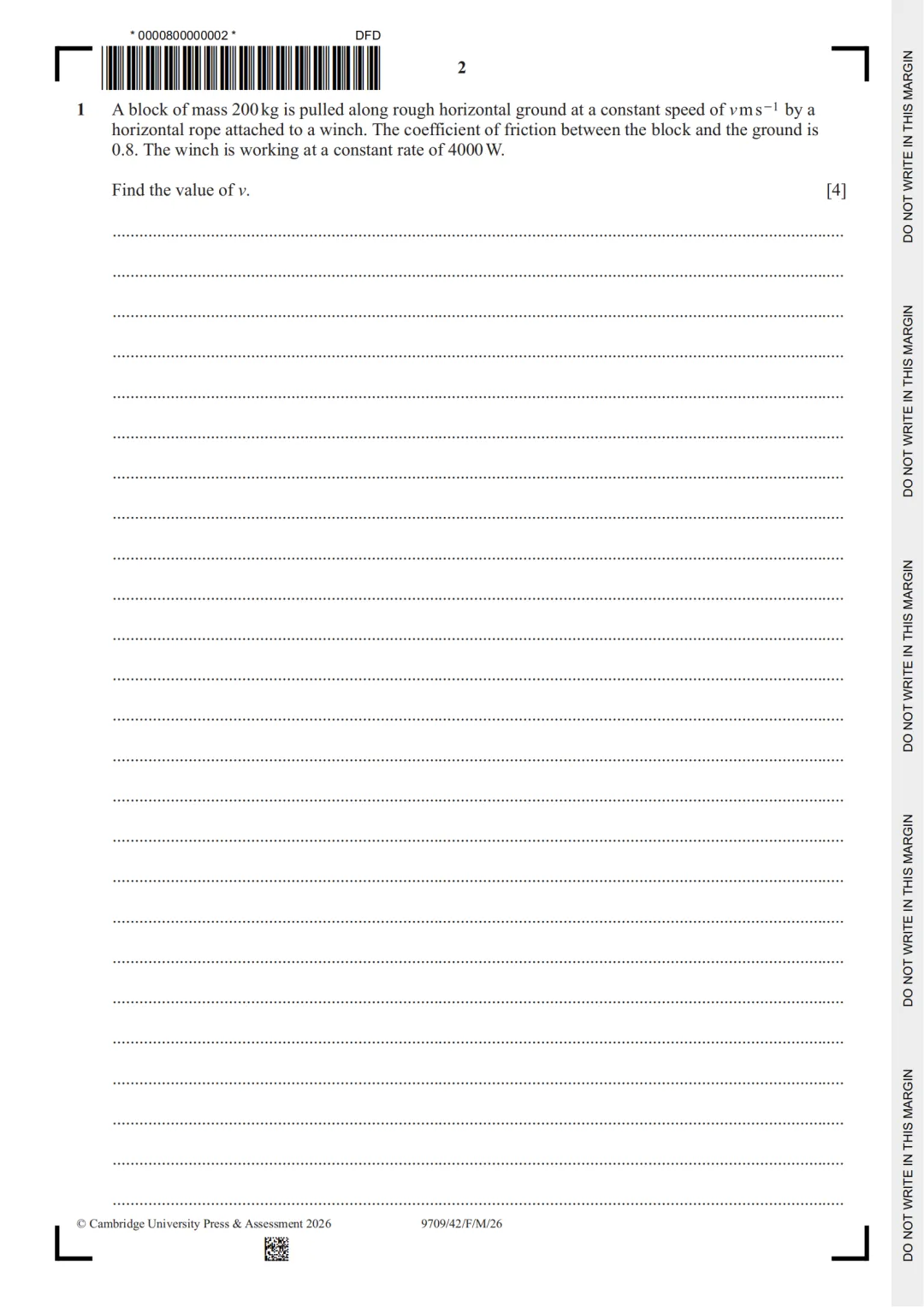 2026Alevel数学9709真题印度春季卷 | 含P1/P2/P3/M1/S1/S2高清版 第8张