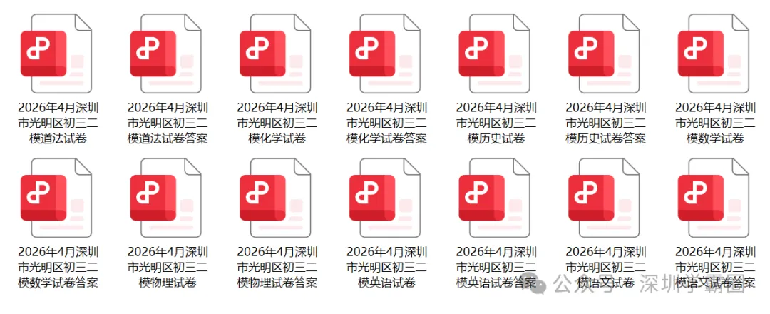 龙华/盐田,2026中考二模真题! 第8张