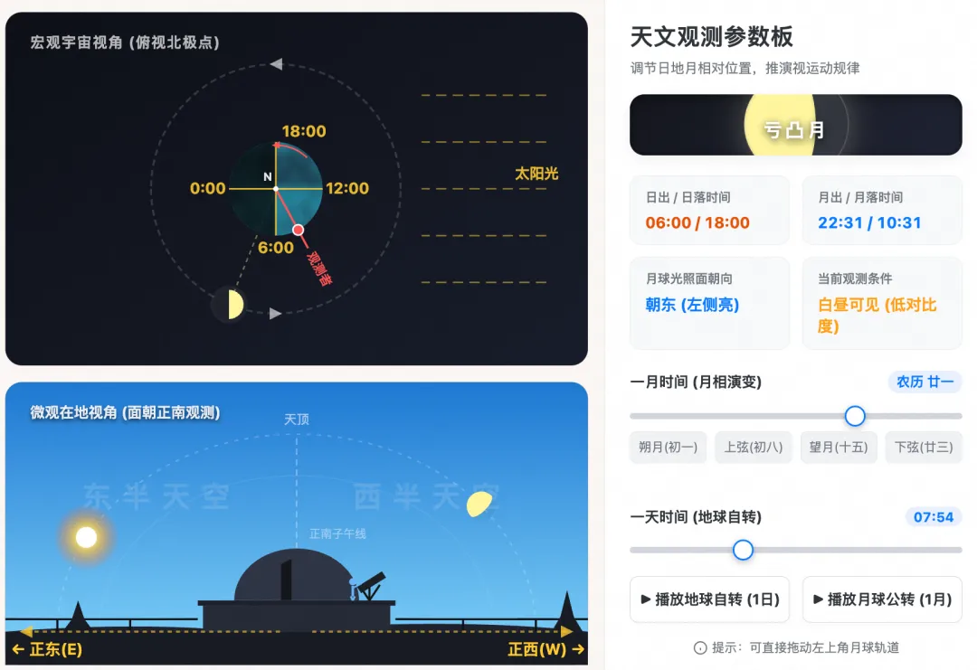 月相高考真题可视化,终结地理老师的教学难题 第5张