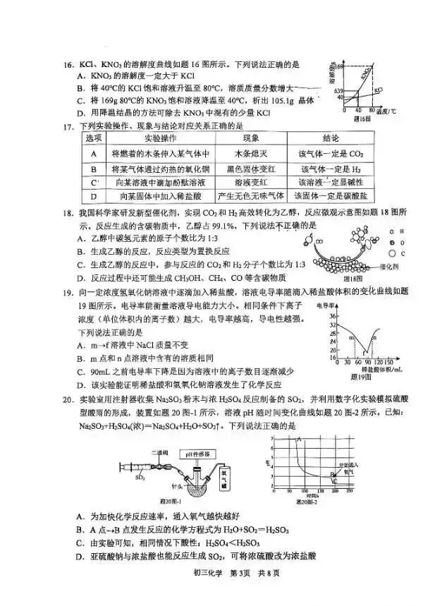 2026苏州新区+园区中考一模化学试卷+答案(2026.4.29) 第12张