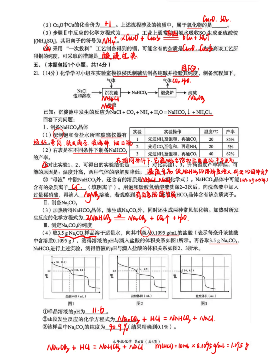 锦江、青羊、武侯——初三化学二诊试卷解析(附PDF) 第24张